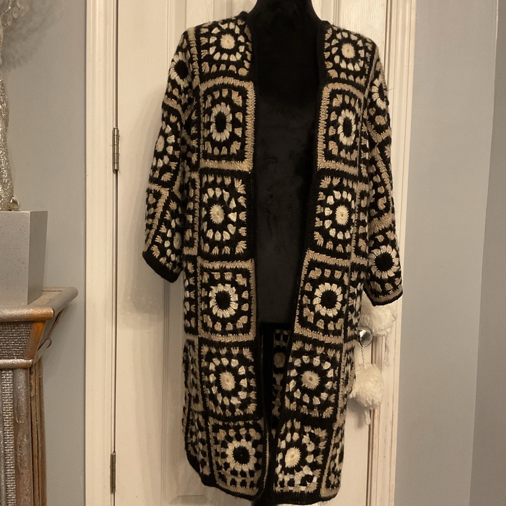 Mohair Granny Square Cardigan - Picture 2 of 5